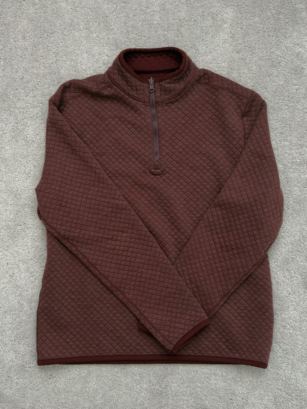 Men's Simply Southern Reversible Quilted Quarter-Zip Sweater - Red/Maroon